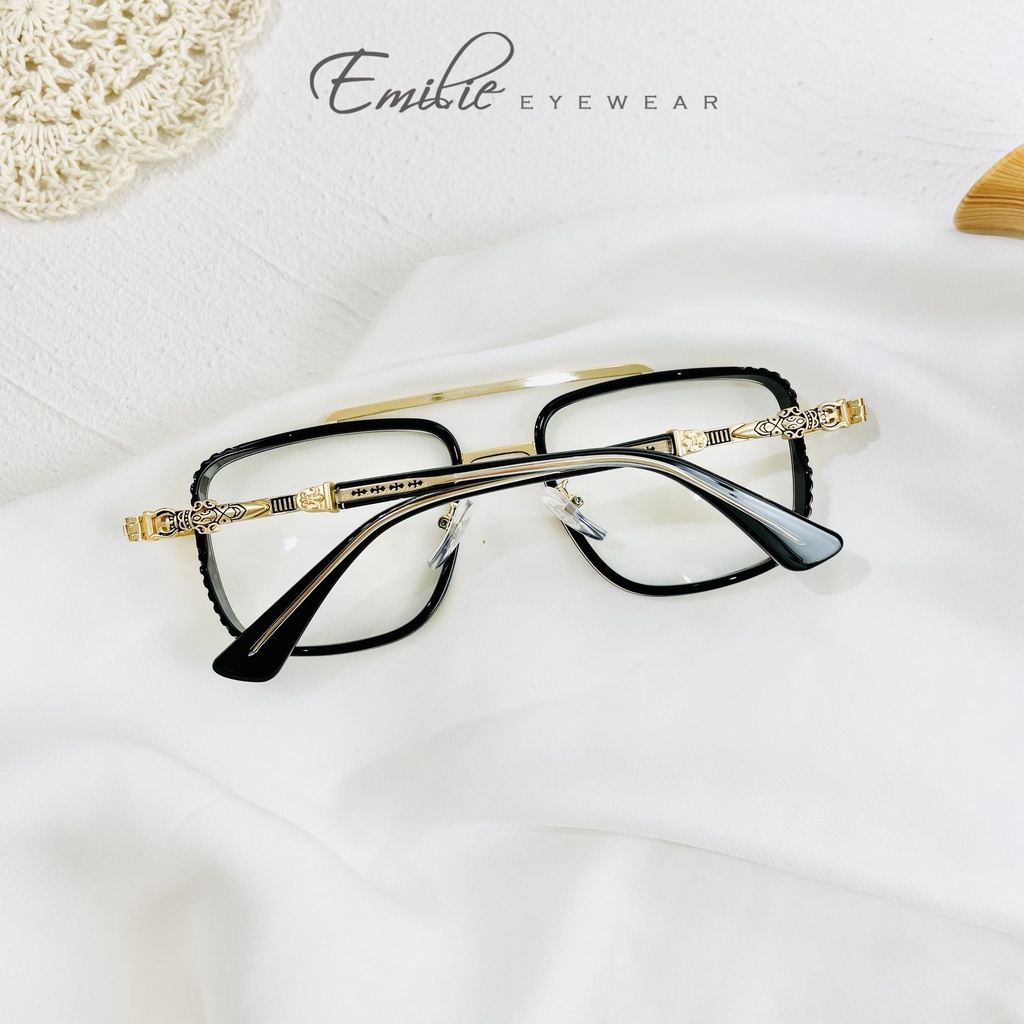 Gọng kính vuông nam nữ hai cầu chắc chắn Emilie eyewear phụ kiện thời trang chr.ome