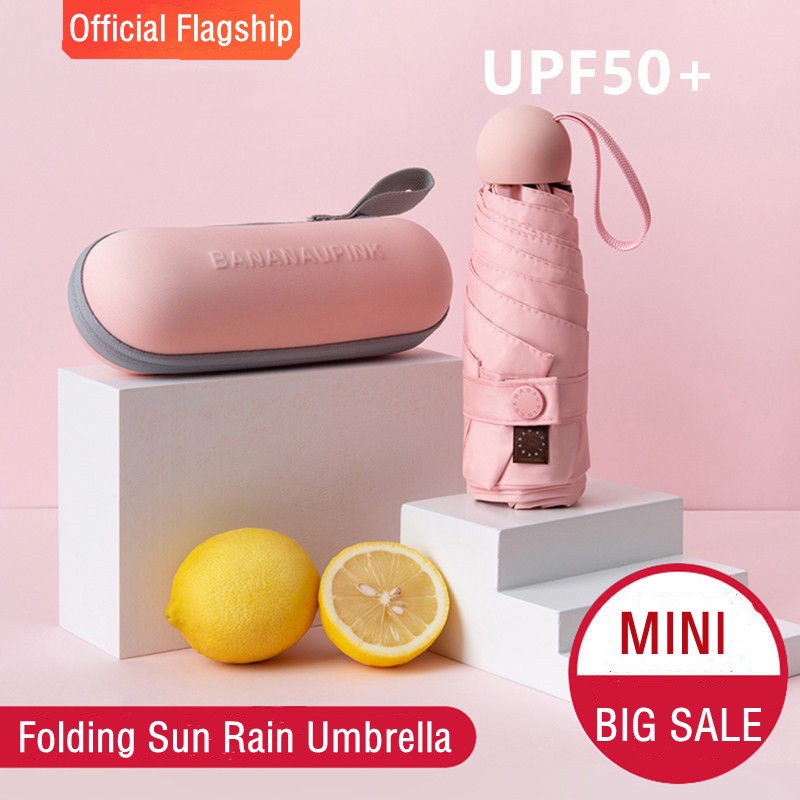 Beneunderpink Dù Gấp Chống Tia UV Họa Tiết Hoạt Hình Dễ Thương Bắt Mắt