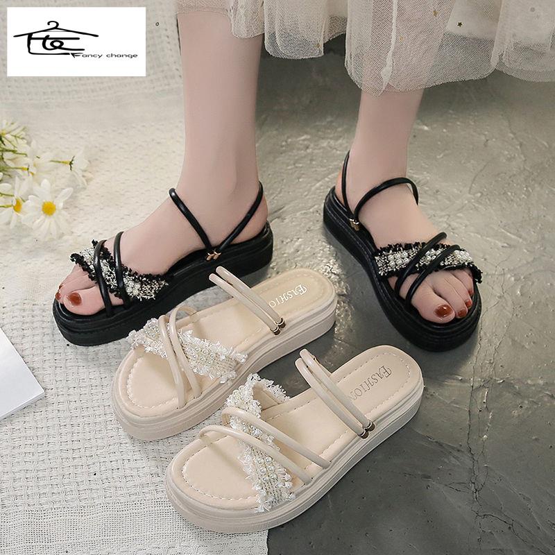 Giày Sandal Đế Dày Thời Trang Mùa Hè Dành Cho Nữ