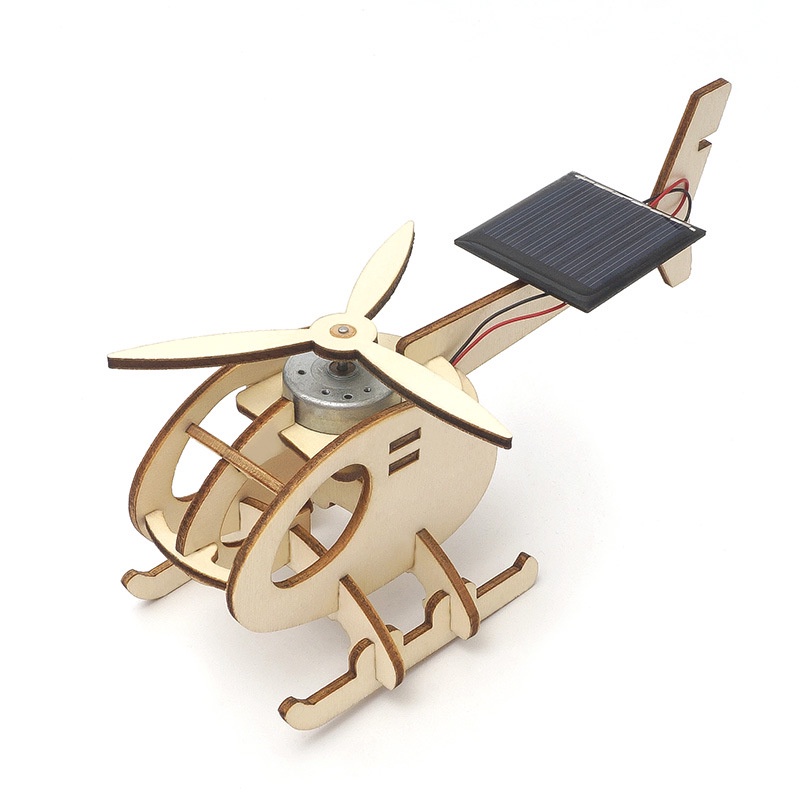 Đồ Chơi Thông Minh Xếp Hình Steam DIY Xe Ô Tô, Máy Bay Gỗ Chạy Bằng Năng Lượng Mặt Trời Cho Trẻ