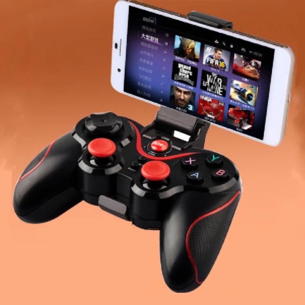 Bộ tay cầm chơi game Terios T3 kèm giá đỡ điện thoại T3  -dc2814