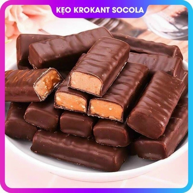 Kẹo Tím Krokant Socola Hạnh Nhân Nga 400GR