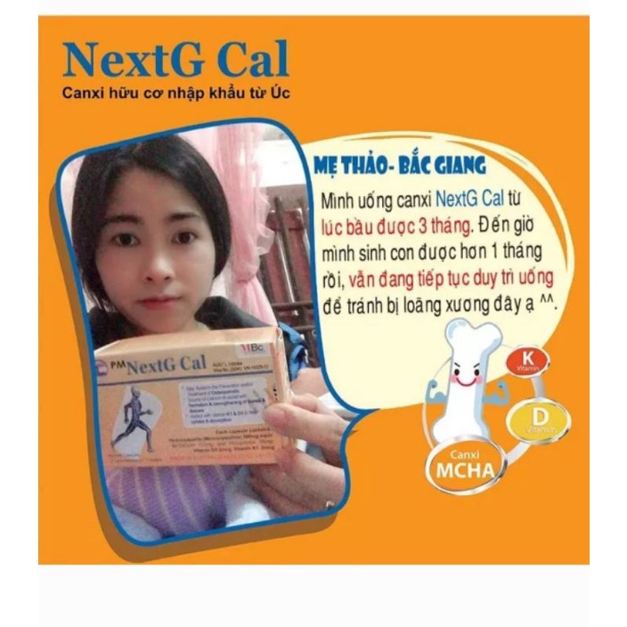 Nextg Cal canxi nhập khẩu Úc hộp 60 viên