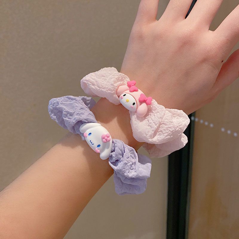 Dây Buộc Tóc Cỡ Lớn In Họa Tiết Hoạt Hình Dễ Thương Cho Nữ