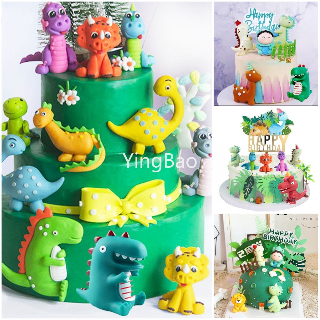 Topper Trang Trí Bánh Kem Hình Khủng Long