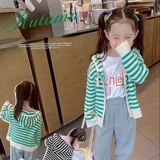 Áo khoác cardigan họa tiết kẻ sọc thời trang thu đông mới cho trẻ em