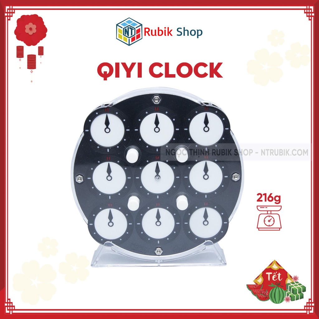 [Siêu phẩm] Rubik QiYi Clock 208 viên nam châm 2020 (Có Nam Châm)