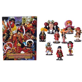 Combo Bộ 9 Mô Hình One Piece - Team Luffy có hộp đựng