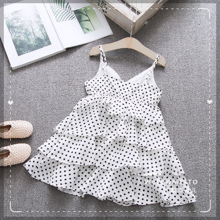 Váy dây chấm bi bé gái size 12-20kg