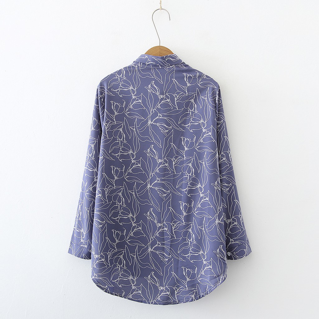 Áo Sơ Mi chiffon Tay Dài In Hoa Cổ Điển Mùa Xuân Mới Dành Cho Nữ
