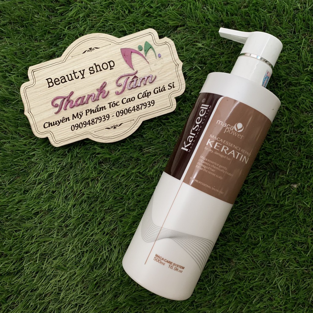 Kem hấp phục hồi tóc nát Keratin Karseell Maca 500ml