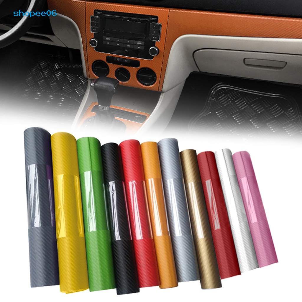 Miếng Dán Decal Bằng Sợi Carbon 20X127Cm Trang Trí Xe Hơi/Mô Tô DIY