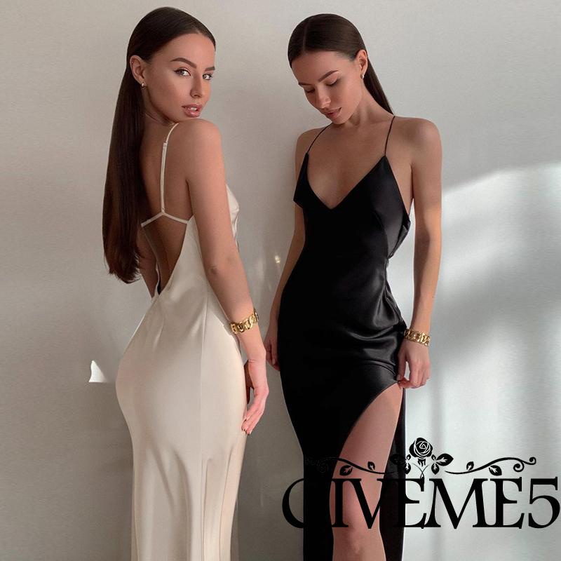 Đầm nữ hay dây cổ chữ V hở lưng quyến rũ