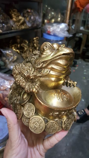 Cóc 3 Chân Thờ Thần Tài Bằng Đồng Nguyên Chất Cỡ To