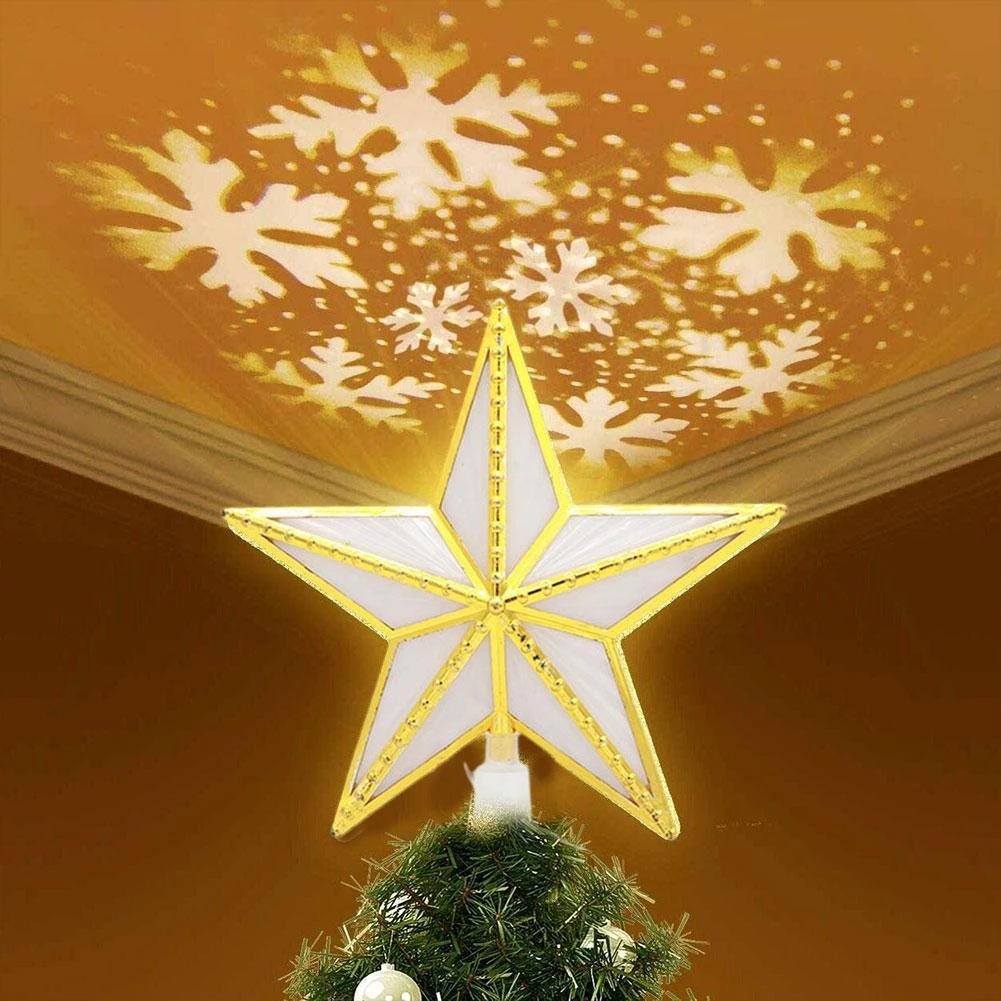 Đèn led hình ngôi sao 5 cánh trang trí cây thông noel 17*15cm