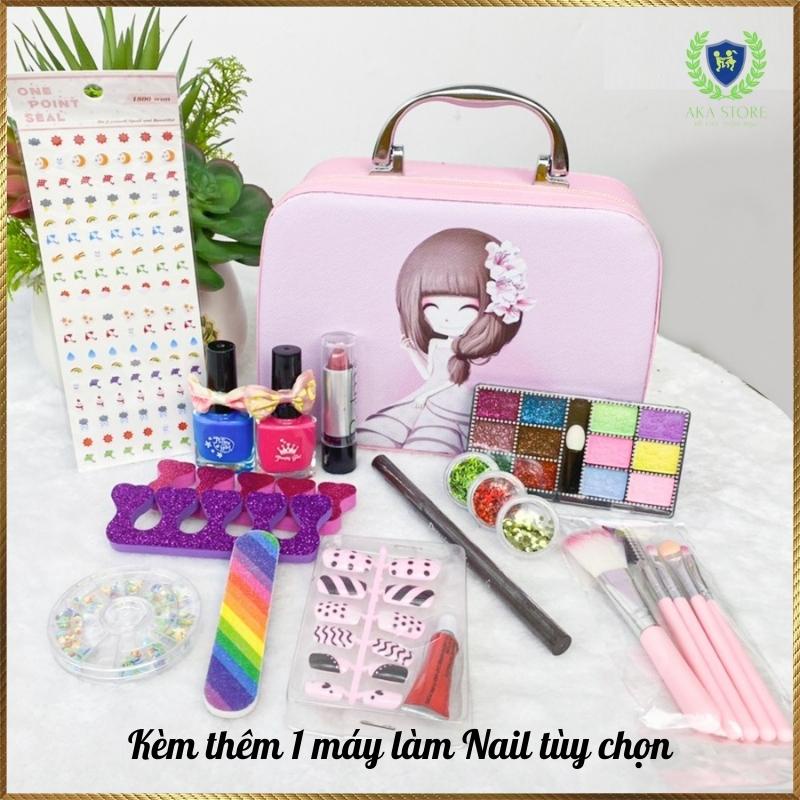 Đồ chơi trang điểm cho bé gái, Bộ đồ chơi trang điểm Dễ Dàng Làm Sạch bằng Nước và An Toàn Cho Bé Gái