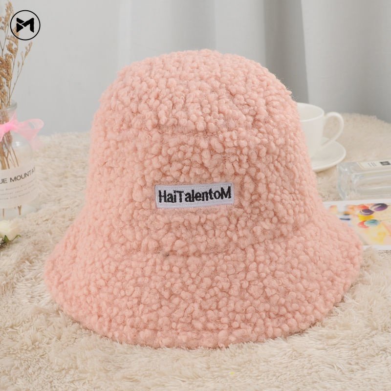 Nón Tai Bèo Lông Cừu Thêu Chữ Thời Trang 2022 Cho Nữ