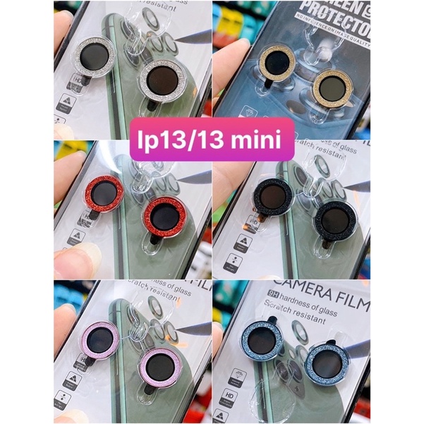 Bộ 2 mắt dán bảo vệ camera Iphone 13mini/13 nhũ siêu đẹp