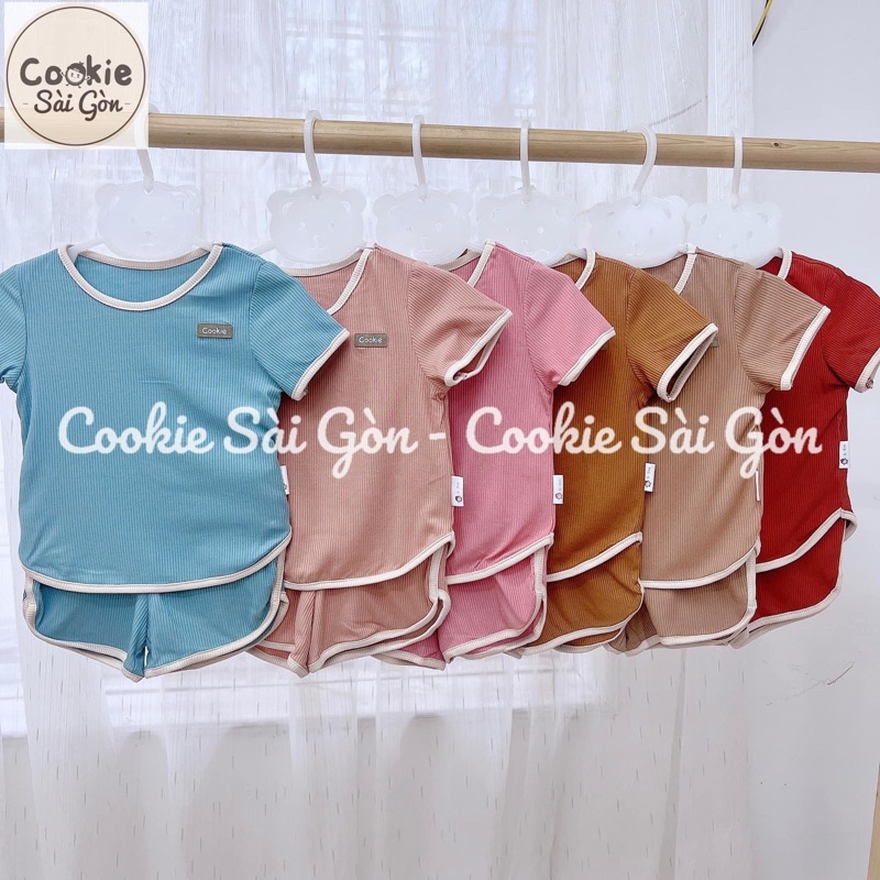 COOKIE Bộ sporty cộc tay vạt bầu Cookie