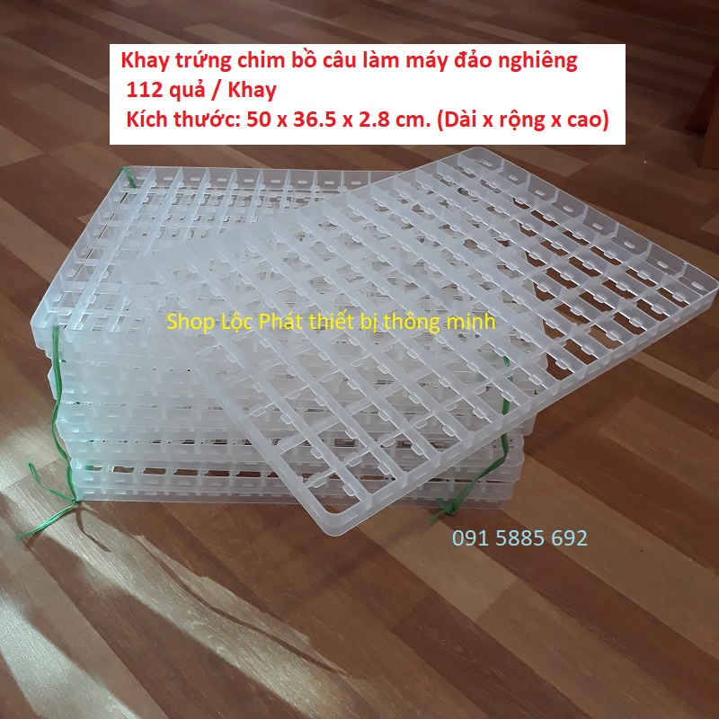 Khay Ấp Trứng Bồ Câu Đảo Nghiêng Bằng Nhựa 112 Quả/ Khay KBCTR