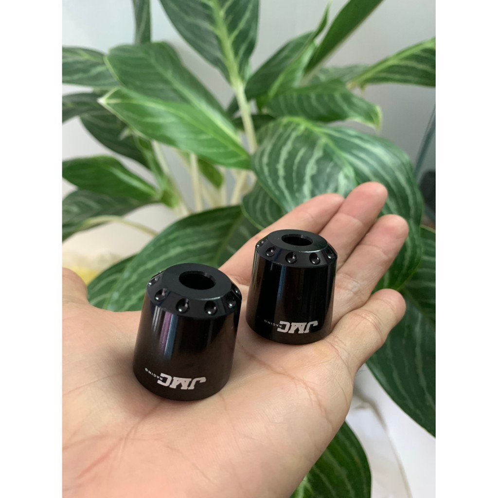 Gù tay lái nhôm JMC màu ĐEN (Gía 1cặp kèm phụkiện ốc inox giữ gù)