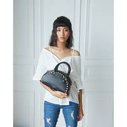 PP5_025k Túi xách nữ, da cao cấp hình bán nguyệt Princess Party