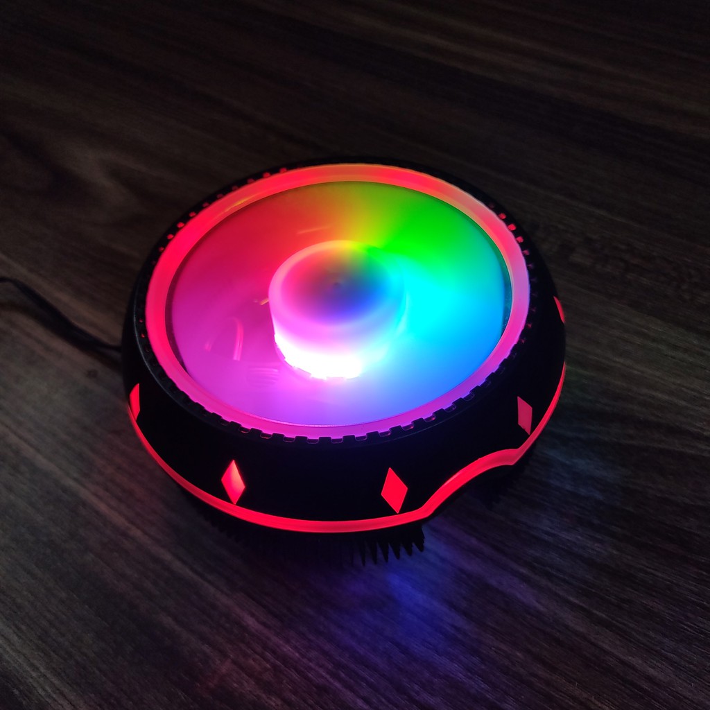 Quạt tản nhiệt CPU UFox Q1, led rgb 16 triệu màu, đảo màu tự động, quạt làm mát CPU U-Fox Q1