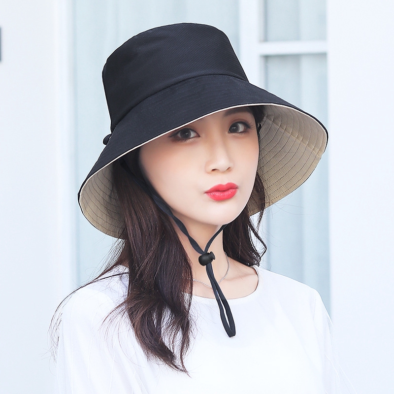 Mũ Bucket Đi Biển Vành Rộng Chống Gió Hai Mặt Sáu Màu Sắc Trẻ Trung Xinh Xắn mũ nữ