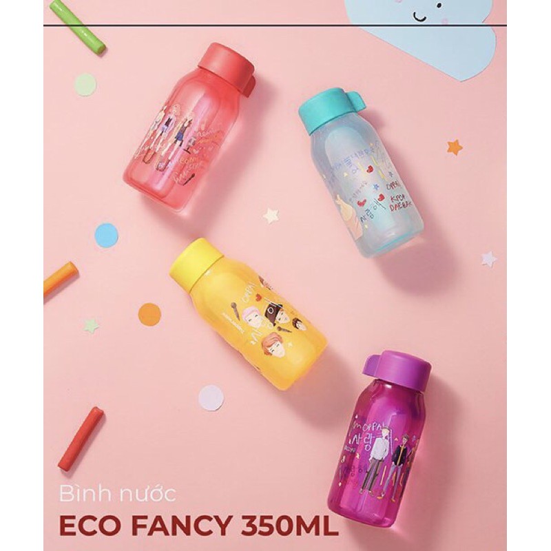 Bình nước cho bé Eco Fancy 350ml Tupperware chất liệu nhựa nguyên sinh an toàn tiện lợi