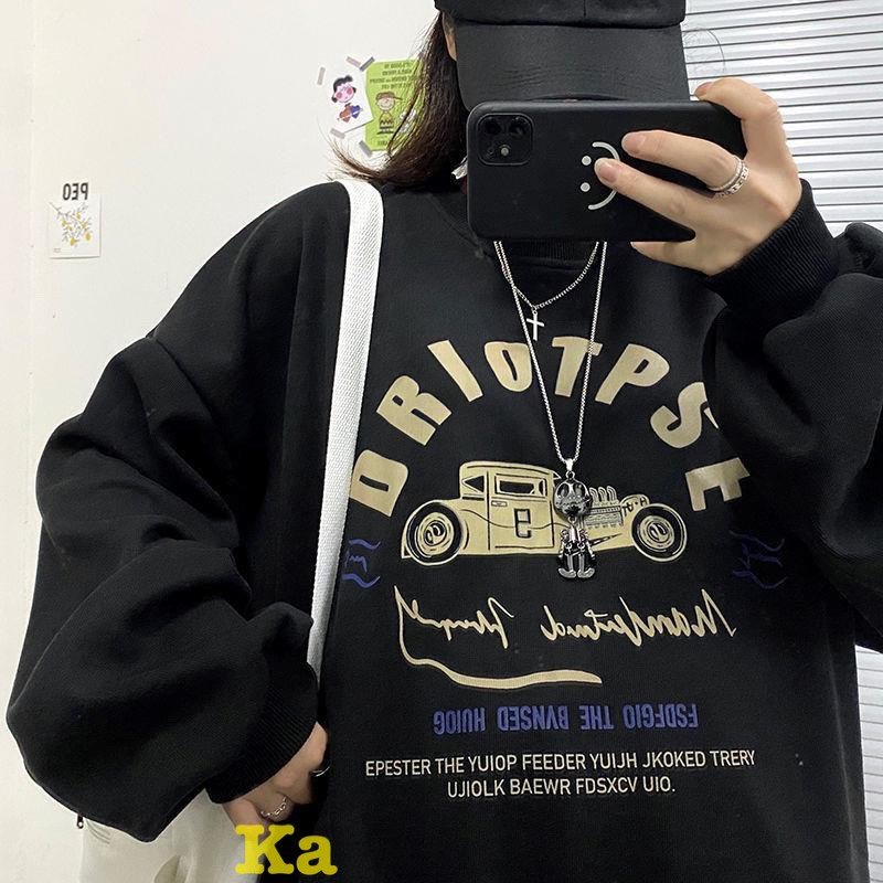 Áo Sweater nỉ in họa tiêt oto dài tay dáng rộng Unisex siêu hot phong cách  Hàn Quốc TMH017