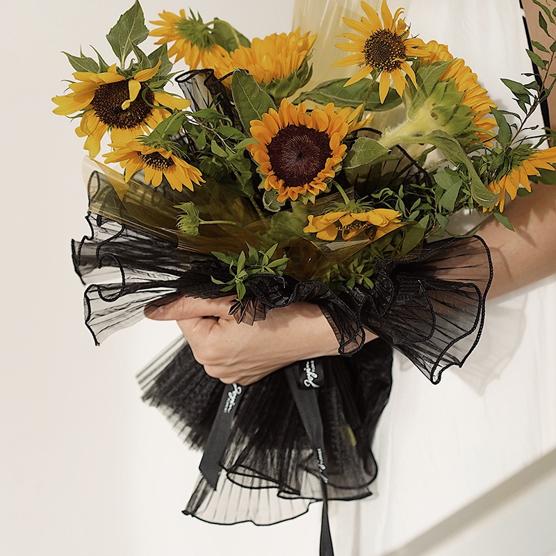 Cuộn dây ruy băng phối ren đính ngọc trai giả 4.5m dùng trang trí