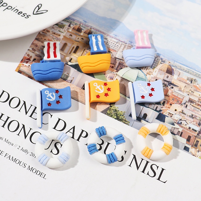 Dòng hải quân Resin phụ kiện dép Crocs charm DIY khóa giày crocs jibbitz Nhựa trang sức Phụ kiện trang trí giày crocs nút trang trí điện thoại di động Nắp đậy / Khung ảnh / Cốc nước / Túi Nguyên liệu làm phụ kiện handmade sáng tạo