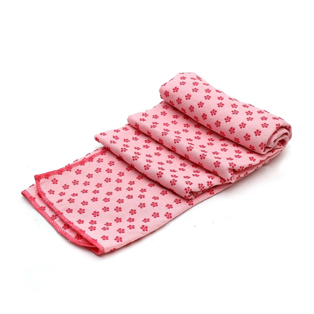 Khăn Trải Thảm Yoga KTT01 Chất Liệu Microfiber Dày Chống Trượt Thấm Mồ Hôi Cao Cấp [Tặng Túi Đựng Khăn]