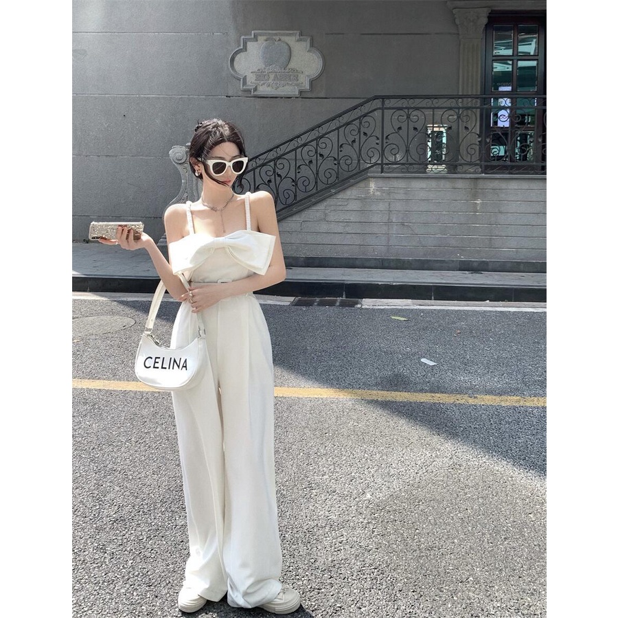 Bán Chạy!Bộ Áo Liền Quần Màu Trắng Dáng Rộng Cao Cấp Thời Trang Mùa Hè Cho Nữ