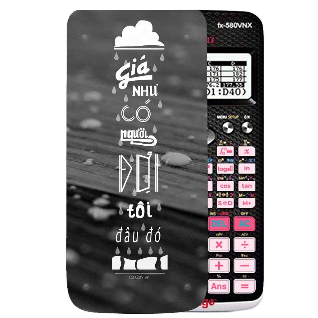 Ốp máy tính Casio 580 Cute slogan 059