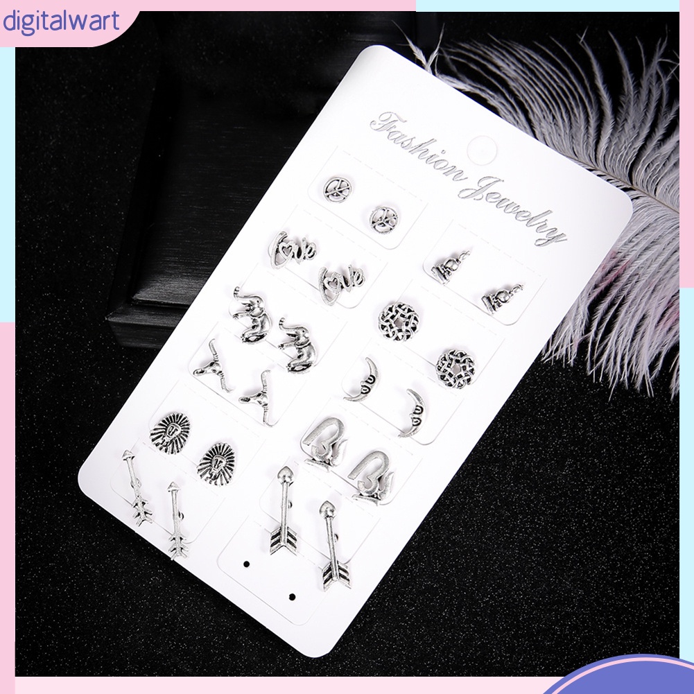 Set 11 đôi khuyên tai phong cách cổ điển xinh xắn dành cho nữ