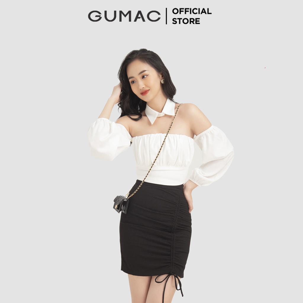 Áo croptop cổ rời AB11020 GUMAC( cổ đính rời) | BigBuy360 - bigbuy360.vn