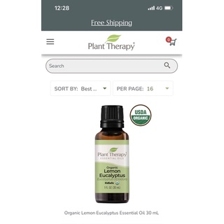 Tinh dầu khuynh diệp chanh (lemon eucalyptus) hữu cơ Plant Therapy