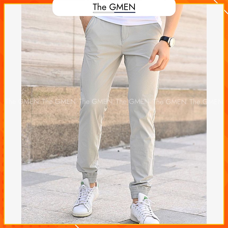 Quần jogger nam The GMEN Refreshed Jogger chất liệu kaki gió co giãn, sợi vải mát lạnh