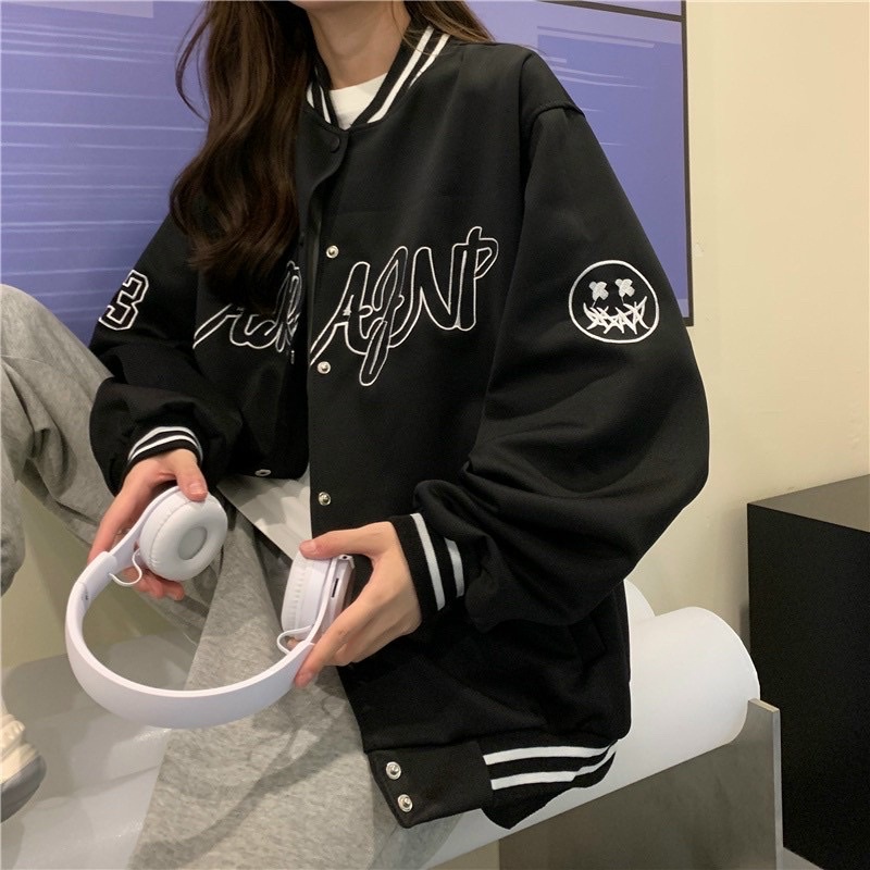 [GIÁ HUỶ DIỆT] Bomber gẫy răng bo viền hai màu đen-trắng (kèm ảnh thật) | BigBuy360 - bigbuy360.vn