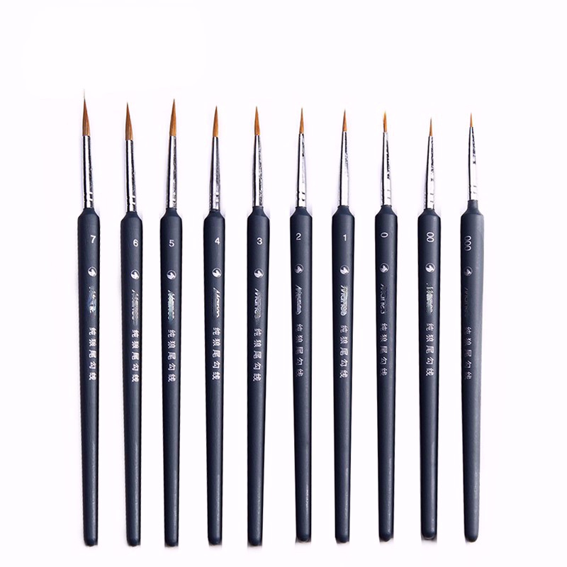 Cọ màu nước tỉa nét nhỏ 10 kích thước tùy chọn