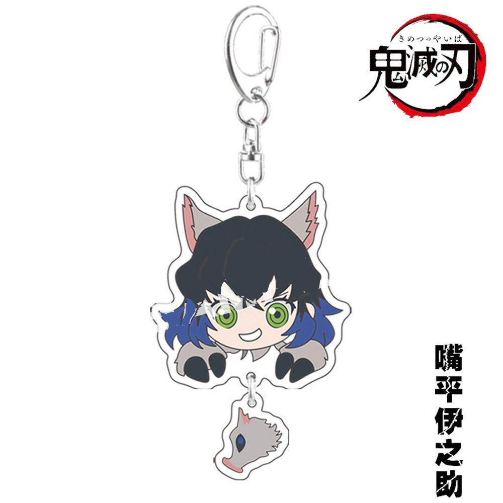 Rebuy1 Móc Chìa Khóa Bằng PVC Hình Nhân Vật Anime Demon Slayer Dễ Thương