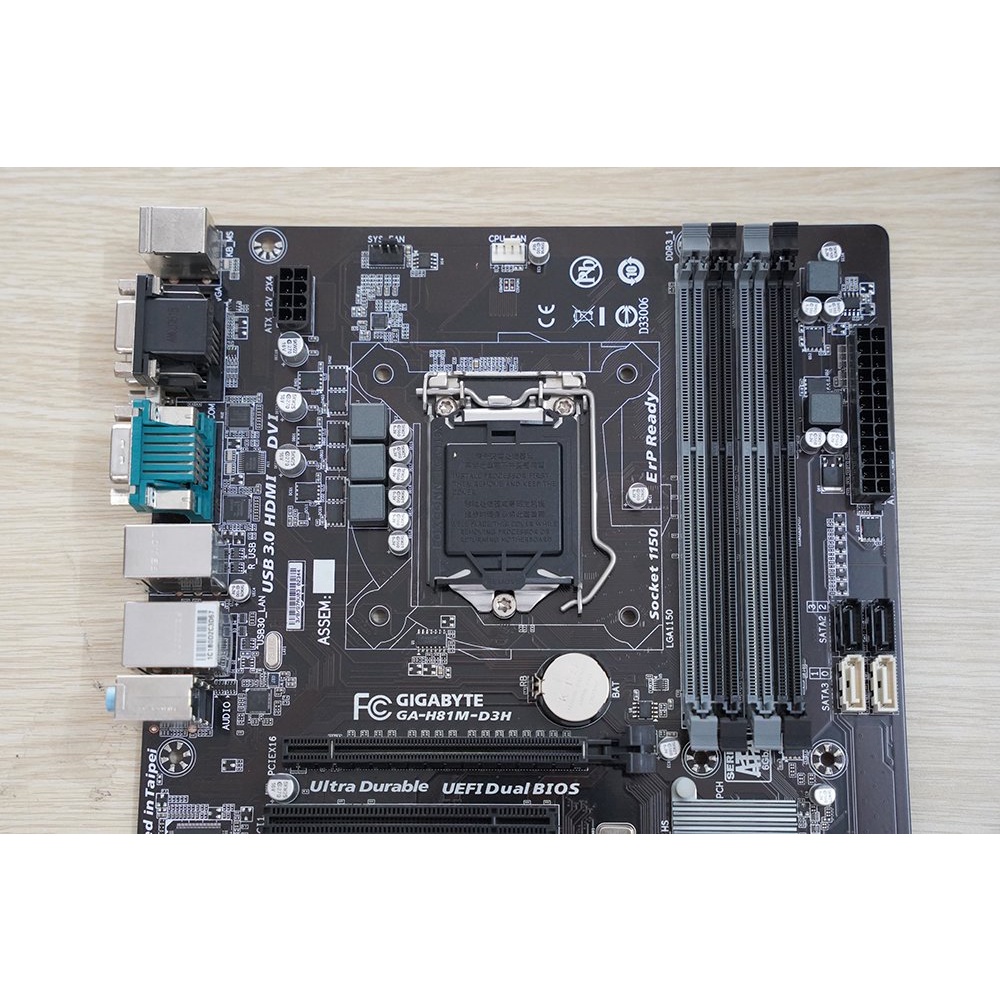 [Mã 254ELSALE giảm 7% đơn 300K] MAINBOARD GIGABYTE H81 - D3H 4 KHE RAM full cổng sạch đẹp