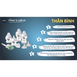 Bộ bình sữa Tommee Tippee Closer to Nature Newborn