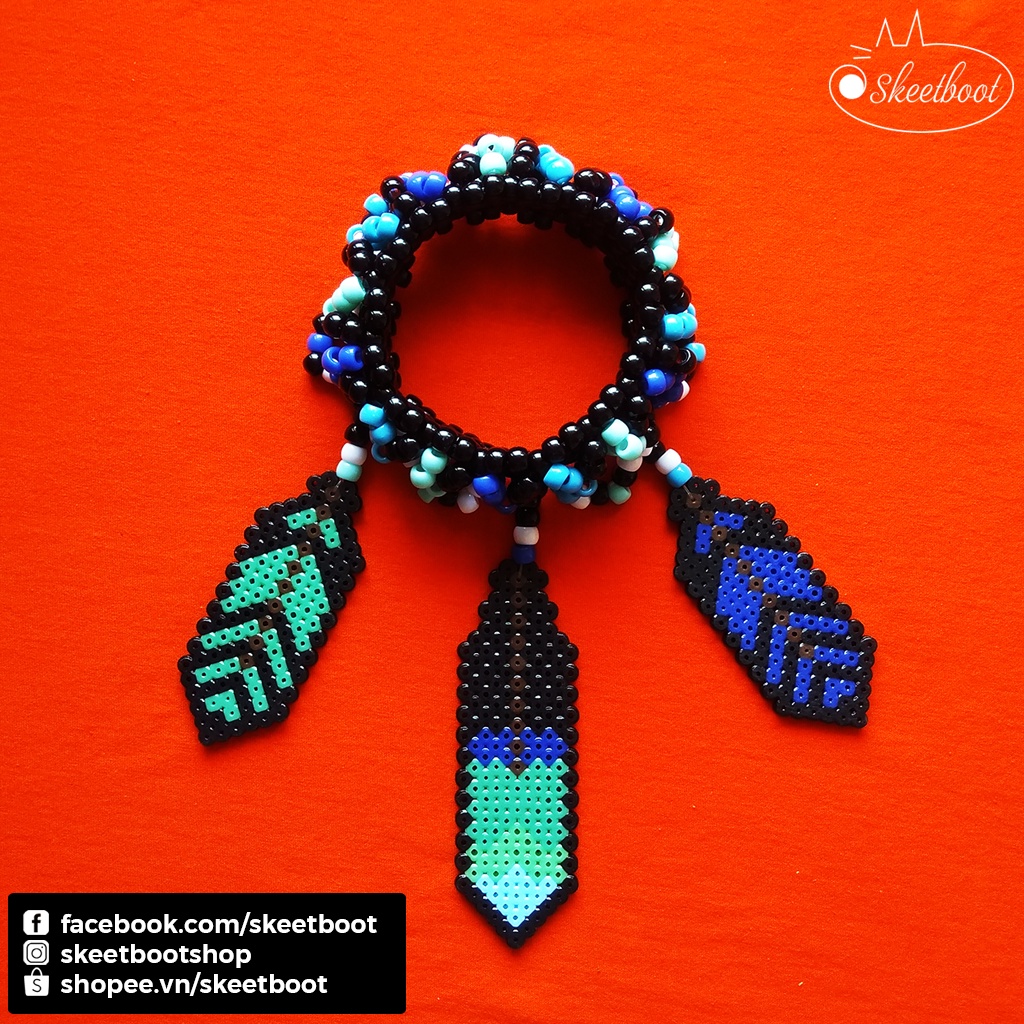 Kandi cuff lông vũ - Vòng tay kandi feather - phụ kiện edm festival chất lượng tốt cho raver