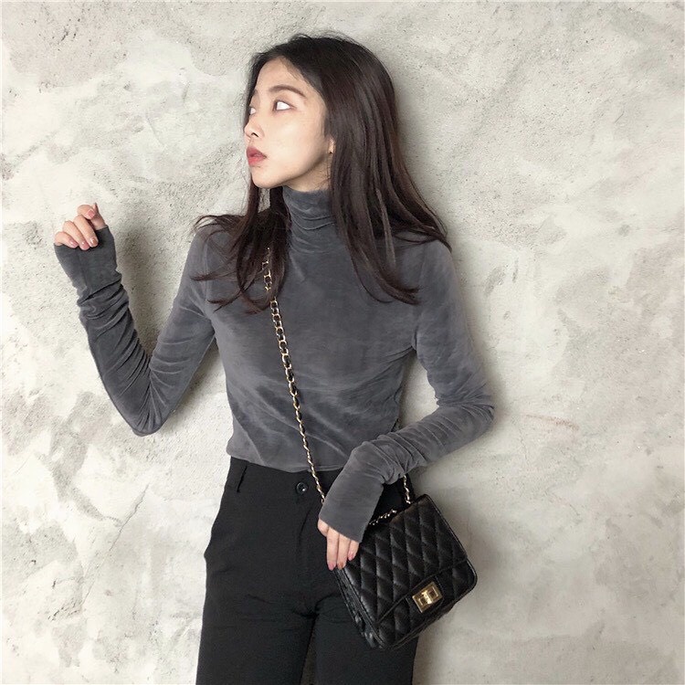 Áo nhung giữ nhiệt cổ cao siêu đẹp