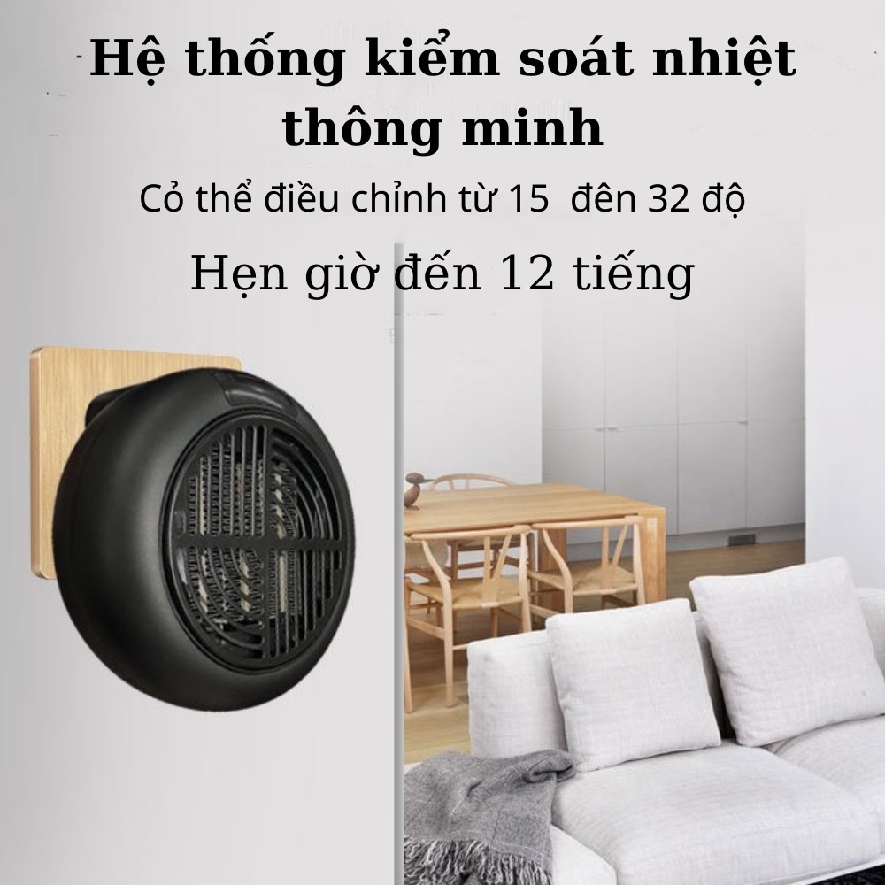 Quạt sưởi mini điều khiển từ xa TiLoKi TQM.01 công suất 900W