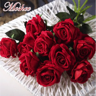 Bó Hoa Hồng Vải Nỉ 10cm Trang Trí Nhà Cửa