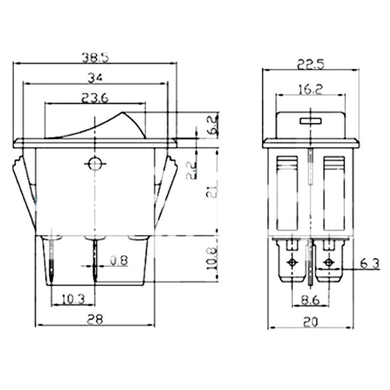 Công tắc đèn sương mù cho xe ô tô, tàu thuyền 12V 35A 4 chân màu vàng