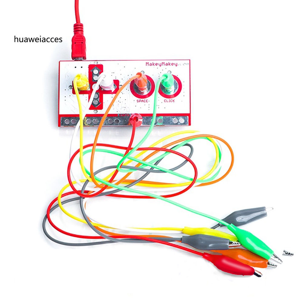 HUA-Alligator Clip Jumper Wire Makey Makey Standard Controller Board Kit for Arduino